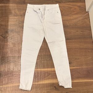 LOFT Women's Cream Skinny Jeans